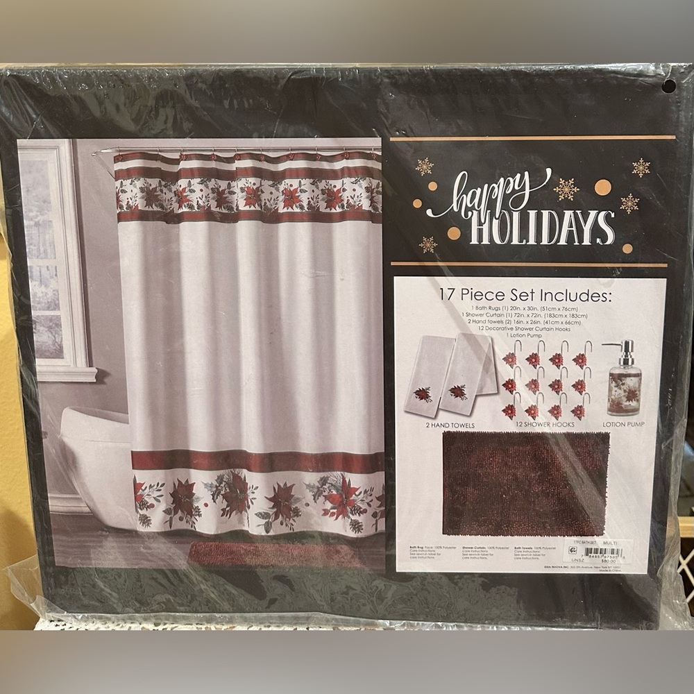 Macy's Holiday Bathroom Set - Red and White